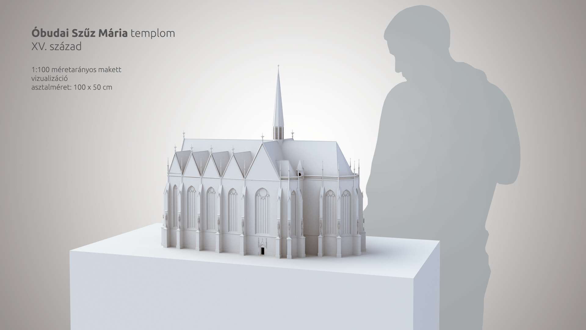 Óbudai Szűz Mária templom elméleti rekonstrukciós makett